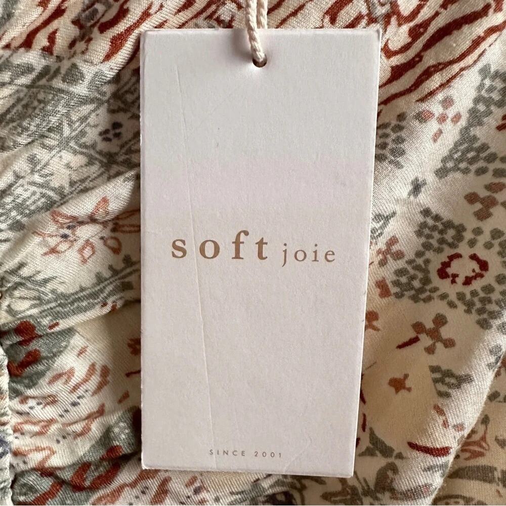 Soft Joie Quinn Sleeveless Ruched Top in Porcelain Sage Multicolored - Large - Picture 7 of 8